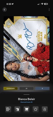 Digital Card Topps WWE Bianca Belair 10cc Diamond Icons Black Diamond Drip 