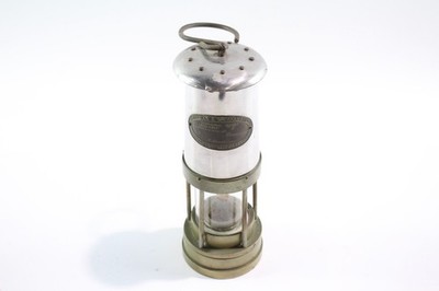 Grubenlampe E Thomas & Williams Kambrium Messing Stahl Schwenkgriff ungeprüft