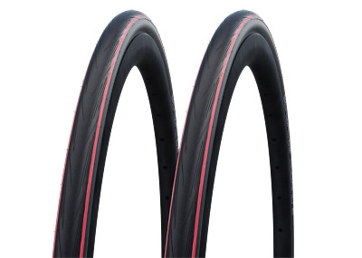 2x Schwalbe Lugano II 25-622 rot-schwarz Faltreifen K-Guard 700x25C Mantel