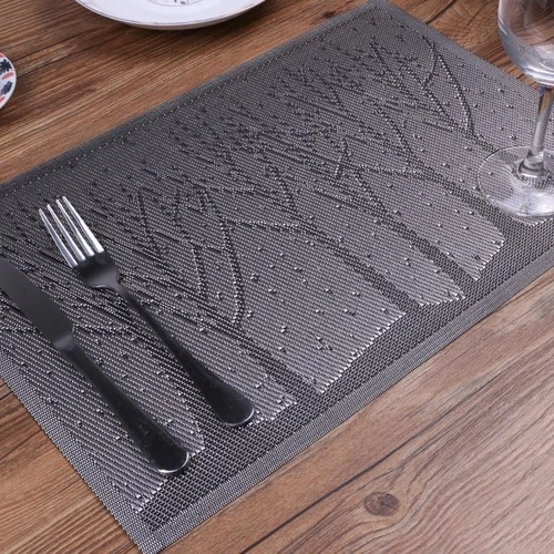 4pcs/lot Placemat Upscale Christmas Tree Pvc Placemats Table Mat Drink Coasters - Bild 3 von 4