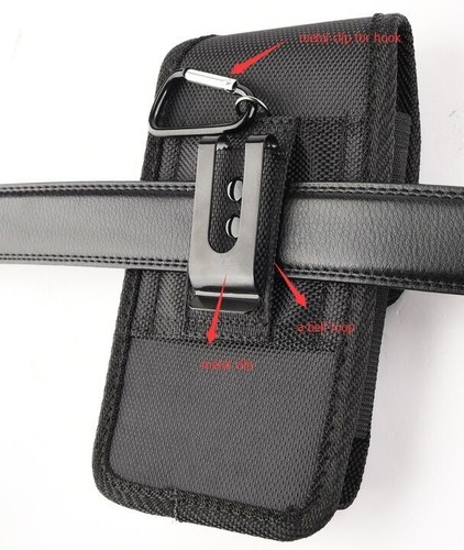 For Nokia C300 Universal Holster Metal Belt Clip Phone Pouch Case - Picture 6 of 10