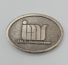 IMS Incorporated Gloves Vintage Promotional Advertising Logo Belt Buckle