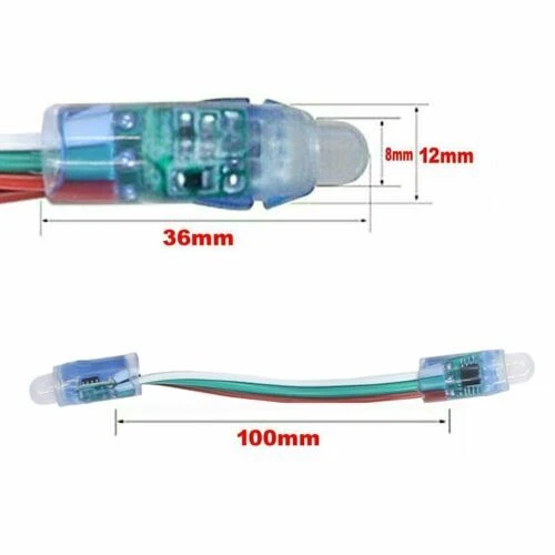 1000pcs DC5V WS2811 LED Pixels Light 12mm Individually Addressable RGB Full Kit - Image 4 of 4