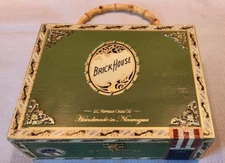 JC Newman Brick House Cigar Box Bag (Green) - Rare