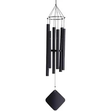 Music of the Spheres Pentatonic Soprano Windchime, Black, 30"