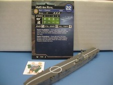  Axis Allies War at Sea BASE SET HMS Ark Royal 7/64 with card 