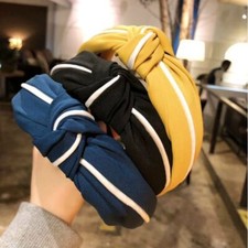 Top Knot Bezel Hairbands - Cross Knotted Headdress Women Hair Accessories 1pc Se