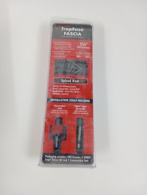 FastenMaster TrapEase Fascia 1 3/4'' Decking Screws 200 Ct + Tools Island Mist