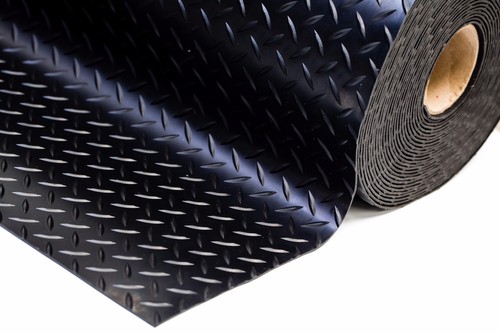 1.5m x 1m garage floor CHECKER-Plate Rubber Flooring Matting 3mm thickness