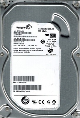 Seagate Barracuda 7200.12 ST3500418AS - Disque Dur Interne 500 Go 3.5" SATA 7200 RPM Cache 16 Mo - Fiable Et Performant