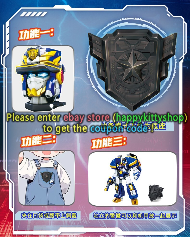 MINIFORCE Super Cops Power Police Ranger TRANS HEAD Transformer