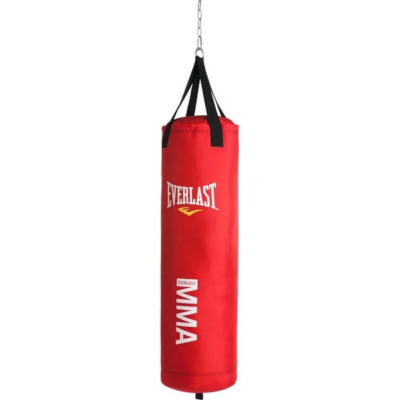 HANGING PUNCHING BOXING BAG MMA Polycanvas 70 Lb. Heavy Bag - Red