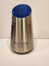 Belvedere Porta Bottiglie Vodka Secchiello Ghiaccio Refrigeratore Acciaio Inox Argento Blu