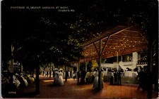 Postcard Promenade in Delmar Gardens at Night in St. Louis, Missouri Postcard Promenade in Delmar Gardens at Night in St. Louis, Missouri