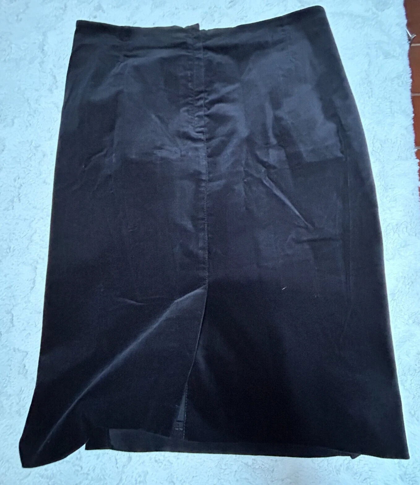 Pure Collection Straight Pencil Cut Black Career Skirt Cotton Blend Size 8/10