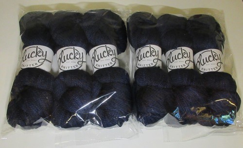 Plucky Knitter Cozy Yarn Dk "Dive Bar" (Dark Blue) 6 Skeins SW Soft USA
