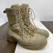 Danner Mens 10.5 Leather Combat Boots 8" Desert TFX Rough Out Tan Terra Force X
