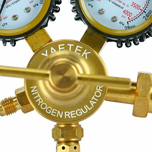 Brass Nitrogen Regulator Double 2" Gauges 600 PSI Delivery Pressure