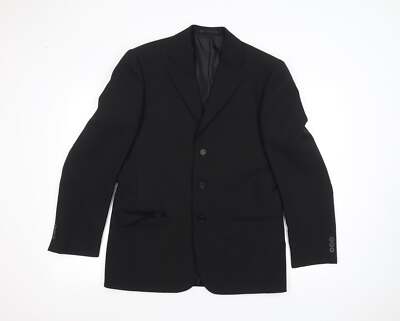 George Anzugjacke Herren schwarz Polyestermischung Größe 38