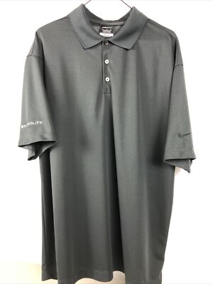 NIKEGOLF Dri-Fit Men's BLACK Polo Short Sleeve Shirt Size XL RN#56323 CA#05553