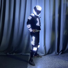 LED Robot Multicolor Costume Clothing Robots Suit DJ Party Traje Show Glow
