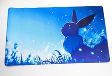 Pokemon Eevee Large Mouse Pad - Blue Eevee PC Desk Mat Gaming - Premium 24in