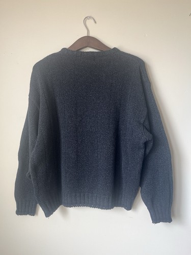 Eddie Bauer Mens Tall Size Large Heavy Knit Sweater Gray Charcoal - Picture 5 of 7