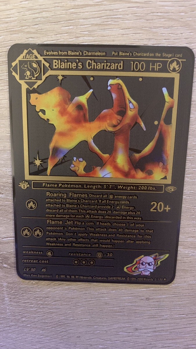 Pokemon Black METAL card for display/gift 1st Edition