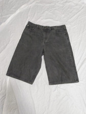 VINTAGE Y2K SEAN JOHN BAGGY MEN 38 BLACK JEAN SHORTS HIP HOP STYLE