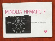 MINOLTA HI-MATIC F INSTRUCTION BOOK/156741