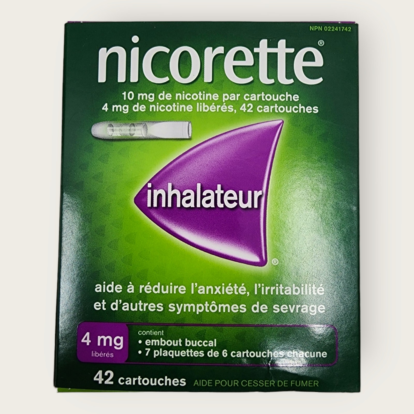 10 Boxes Nicorette Inhaler Nicotine Inhalator 4Mg 42 Cartridges Pack