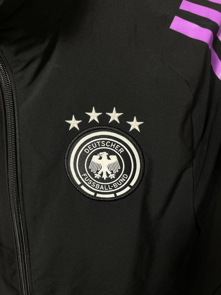 GERMANY TEAM TRAINING FOOTBALL SOCCER PRE MATCH JACKET BLACK