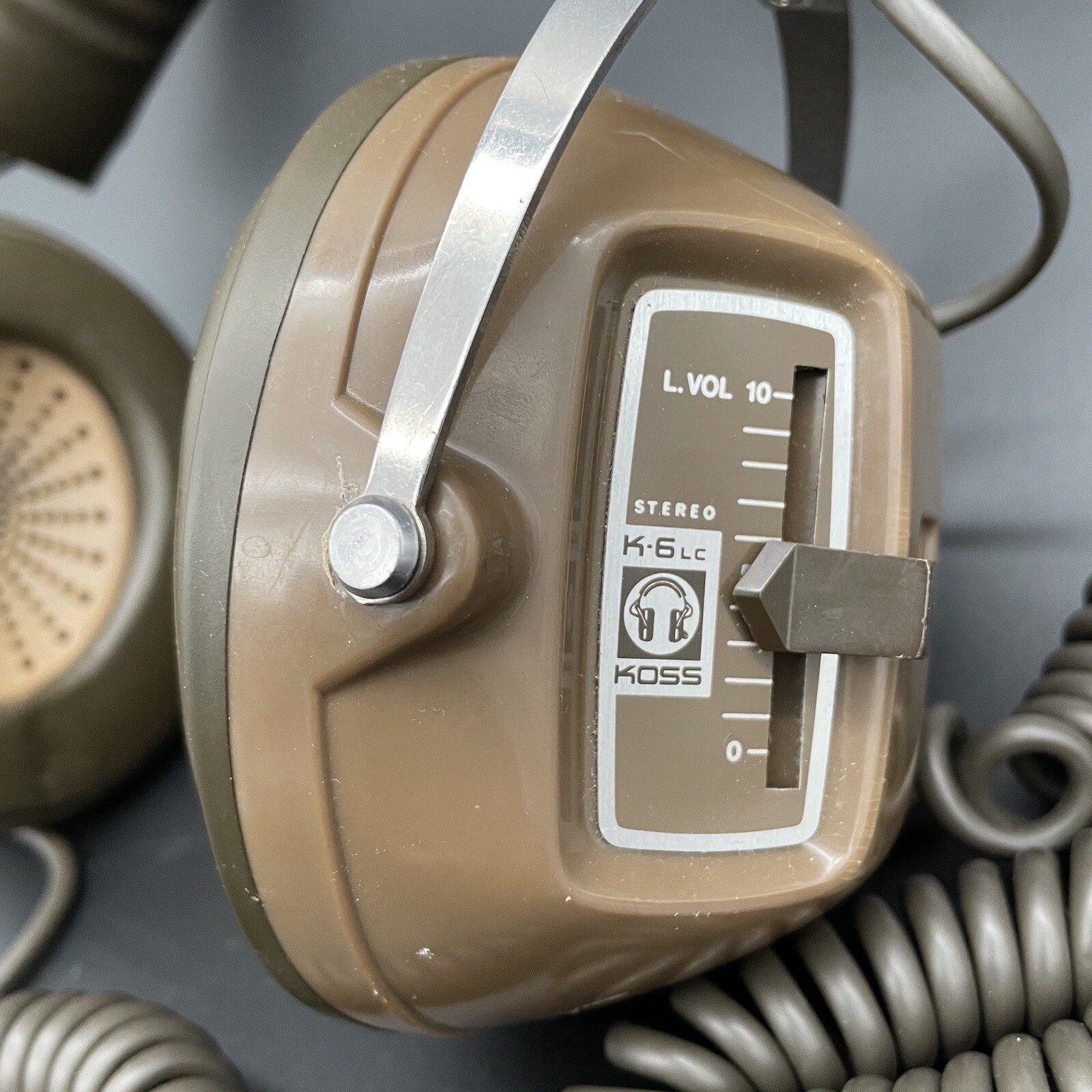 Vintage Koss K6 LC Dynamic Stereo Headphones 1971 Dual Volume Free