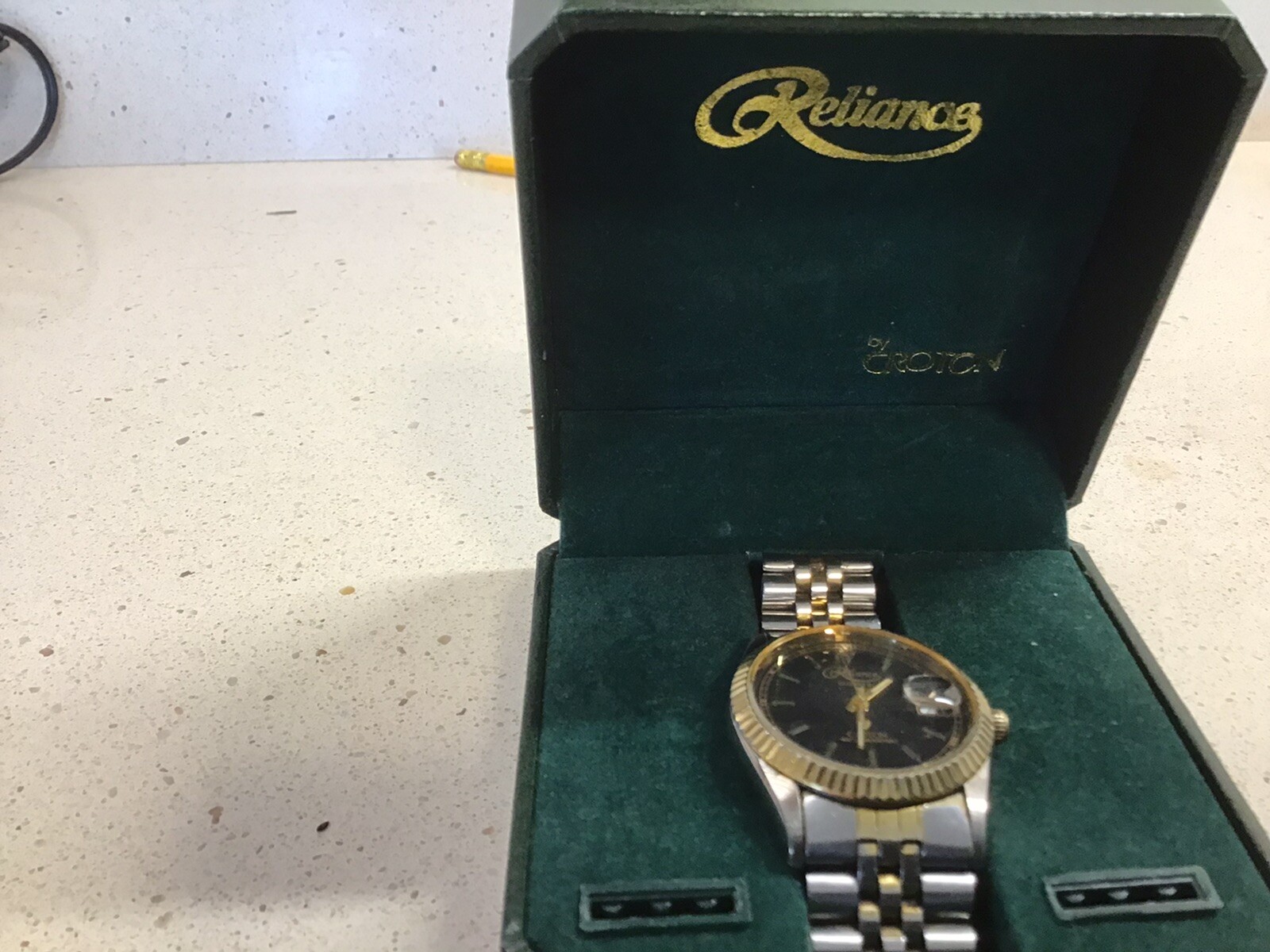 Reliance by Croton date watch with box. eBay