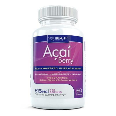 Pure Acai Berry | Antioxidant Superfood & Weight Loss Supplement, 60 Capsules