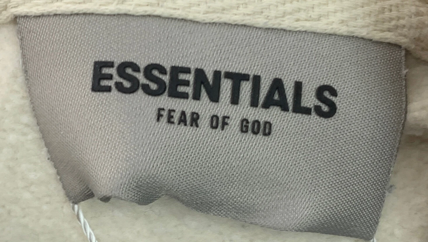 Felpa con cappuccio uomo Essentials Fear of God bianco sporco pull over taglia L