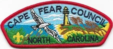 Cape Fear Council Strip S-6 Plastic Back CSP SAP Boy Scout of America BSA