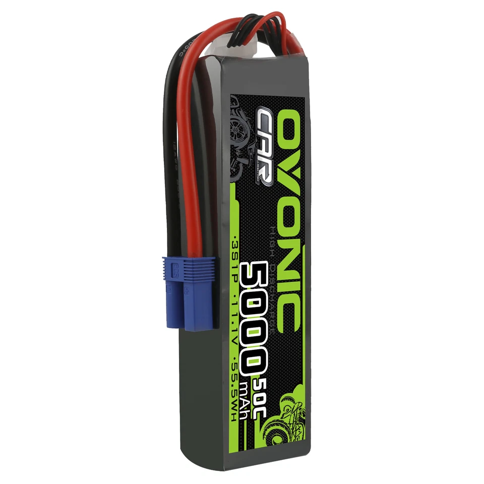 2x Ovonic 11.1V 50C 5000mAh 3S LiPo Akku EC5 für RC Auto Arrma 1/10 Monster LKW - Bild 3 von 4