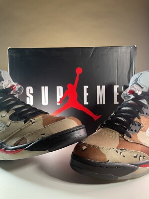 Jordan 5 Retro x Supreme Desert Camo 2015 - Size 11 New In Box | eBay