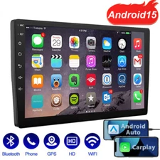 9/10.1" Android15 Carplay Car Stereo Radio GPS Navi WiFi BT 2+32GB 2Din + Camera