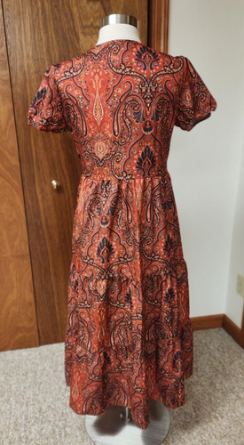 Damen braun/rot Boho Chic Maxikleid neu Größe S - Bild 6 von 10