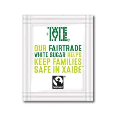 FAIRTRADE Tate & Lyle White Sugar Sachets 1000 Individually wrapped Single Portion