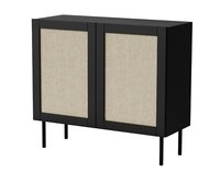 Kommode Juta Wohnzimmerschrank 100X90X40 Cm SchräNkchen 2 TüRen Schrank
