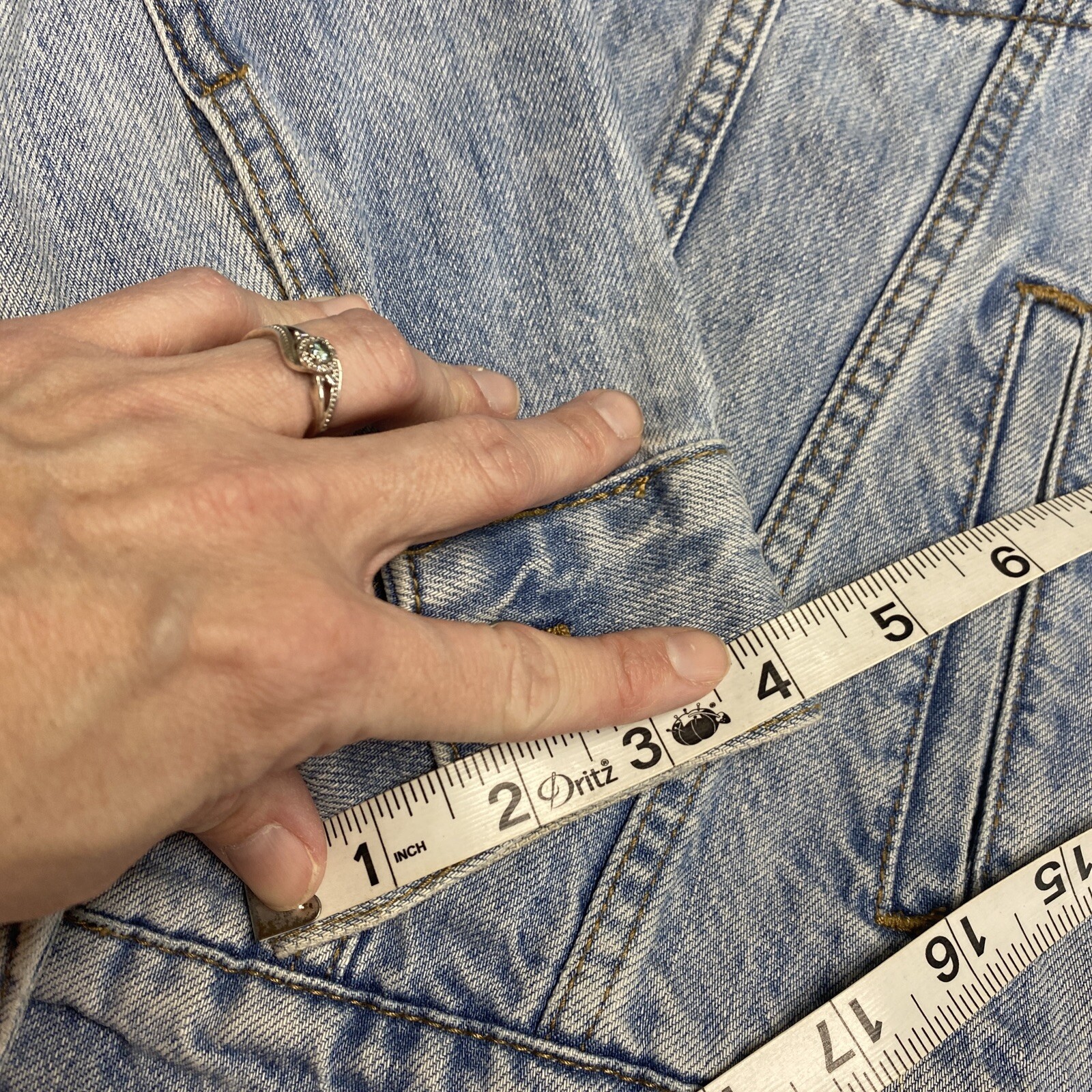 EVIDNT Los Angeles Distressed Patchwork Denim Jea… - image 6