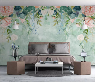 3D Green Branch ZHUA21052 Wallpaper Wall Murals Removable Self-adhesive Ann