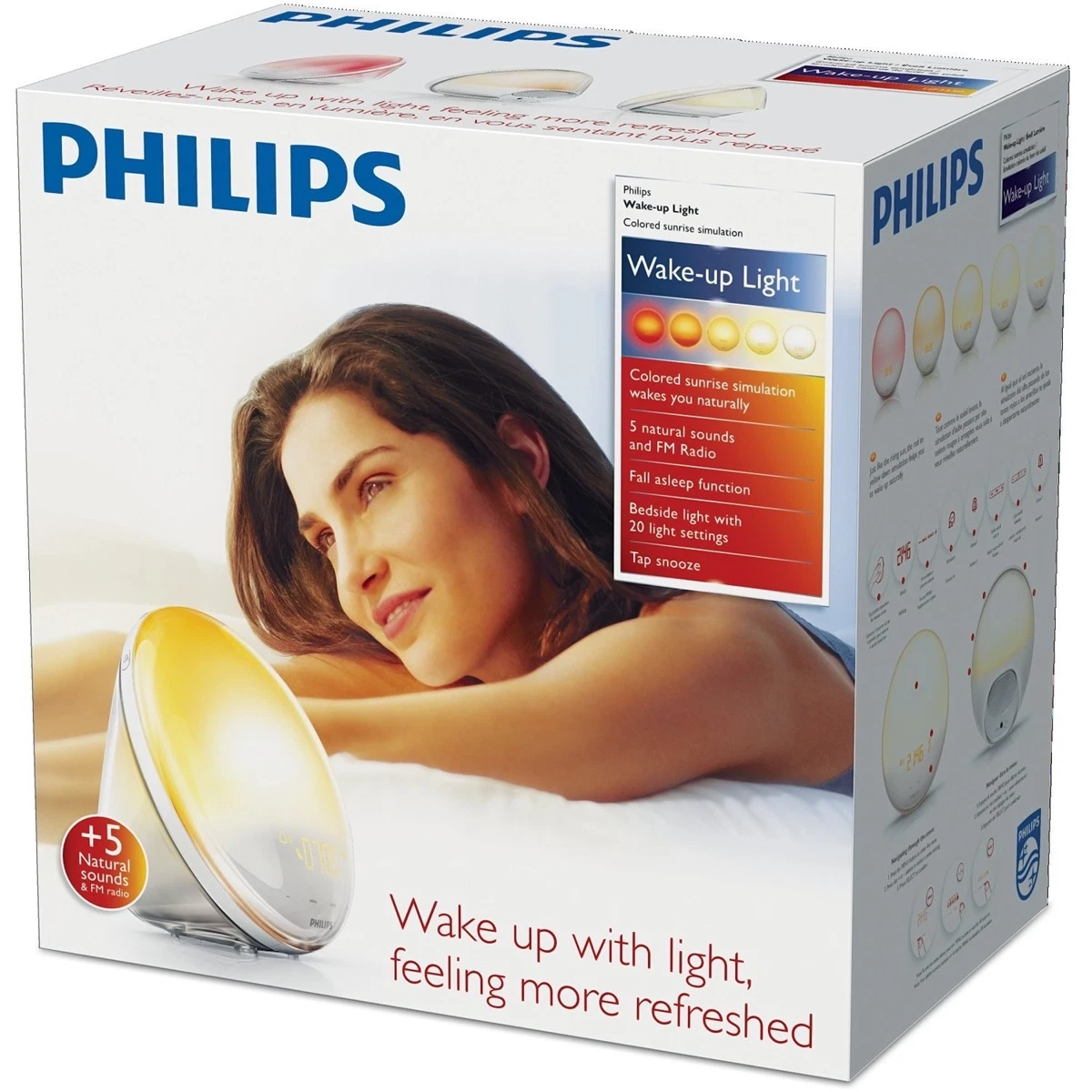 PHILIPS Wake Up Light Alarm Clock HF3520 01 Coloured Sunrise