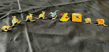 Kangaroo Lapel Pins Lot Mix Of Enamel, Silver Tone, Gold Tone Set Of 9