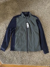Holderness & Bourne Hyde Men's Full Zip Jacket Tailored Fit Pockets Blue M