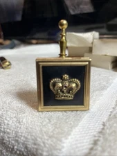 Vintage Silent Butler Ladies Pocket Ashtray Gold/Brass Tone