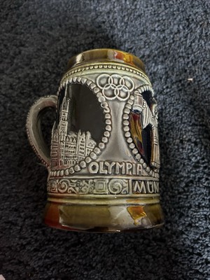 Vintage 1972 München Olympiade Bierstein Keramik Krug